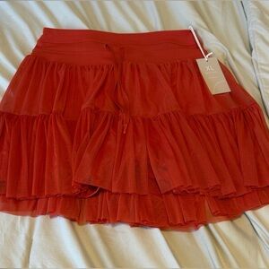 POPFLEX Vibrant Red Skater Skirt